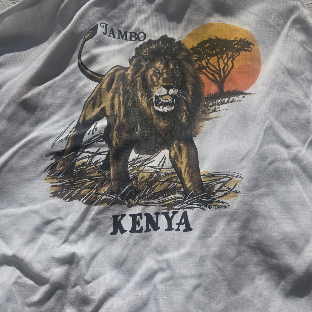 70's Vintage White Jambo Kenya Shirt
